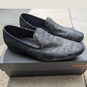 Giorgio Brutini Men’s Black Metallic Textured Loafers | Size 11 | Classic Dress